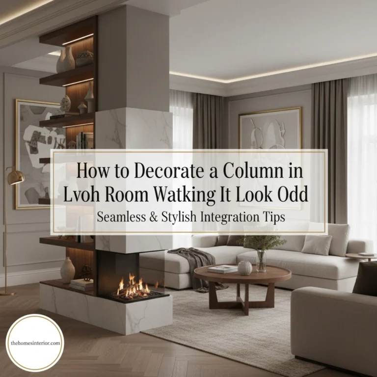 how to decorate a column in the living room