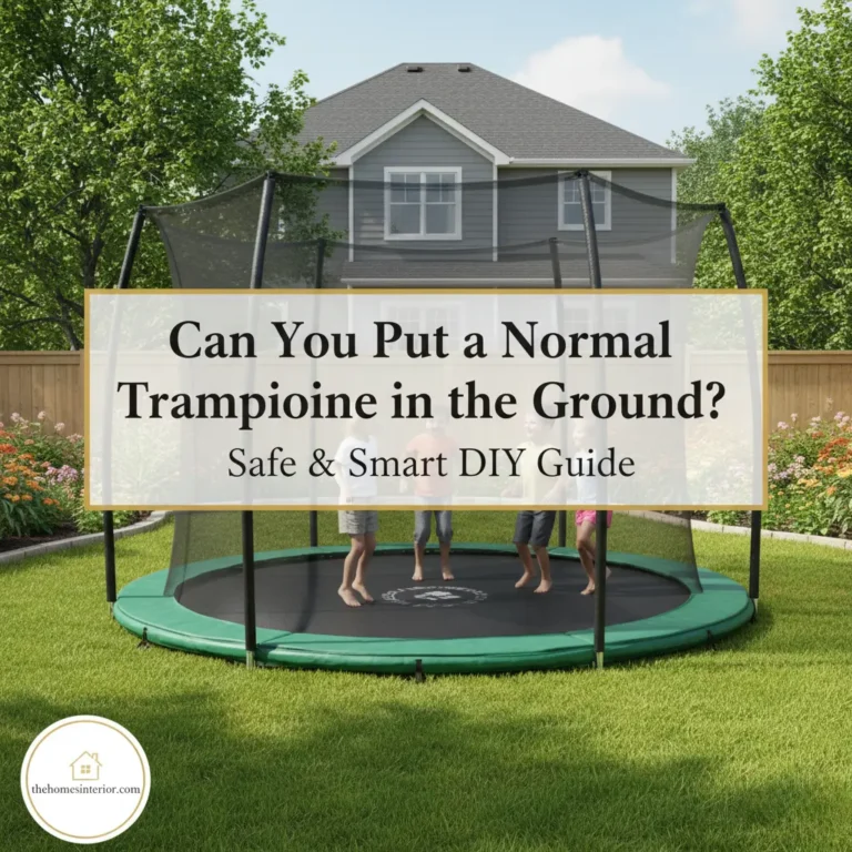 Can you put a normal trampoline in the ground