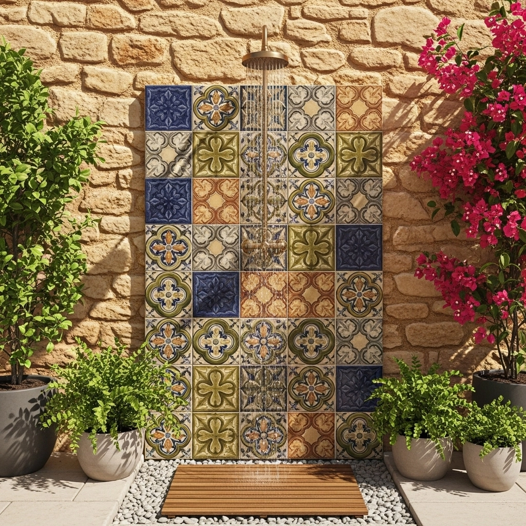 Ceramic Tile - Outdoor Showers