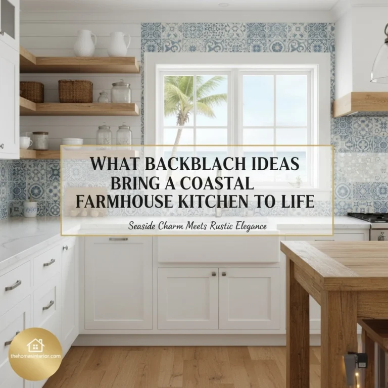 Coastal farmhouse kitchen backsplash