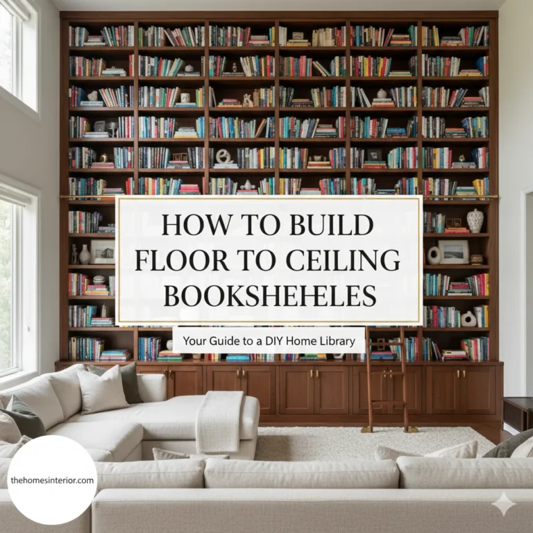 How to Build Floor to Ceiling Bookshelves