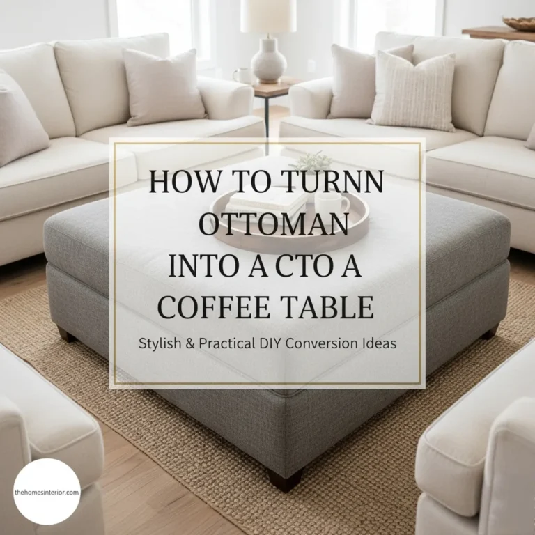 How to Turn an Ottoman into a Coffee Table