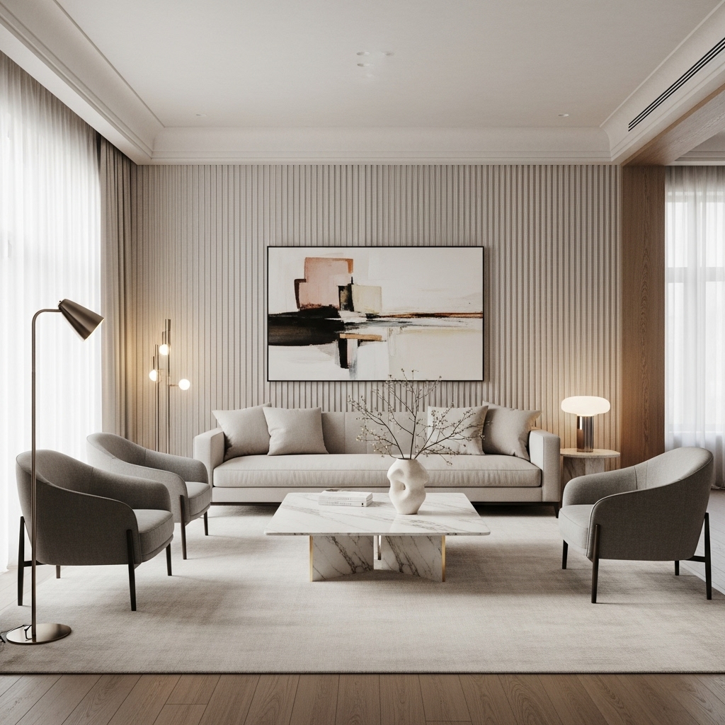 Luxury Living Room with Minimal Decor