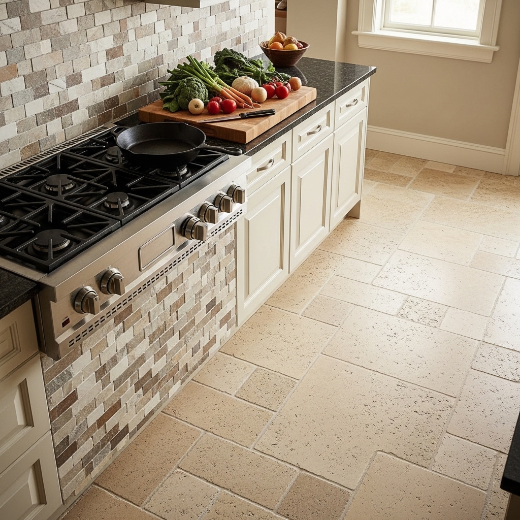 Natural Stone Tile Timeless and Tough - Kitchen Floor Tile Ideas