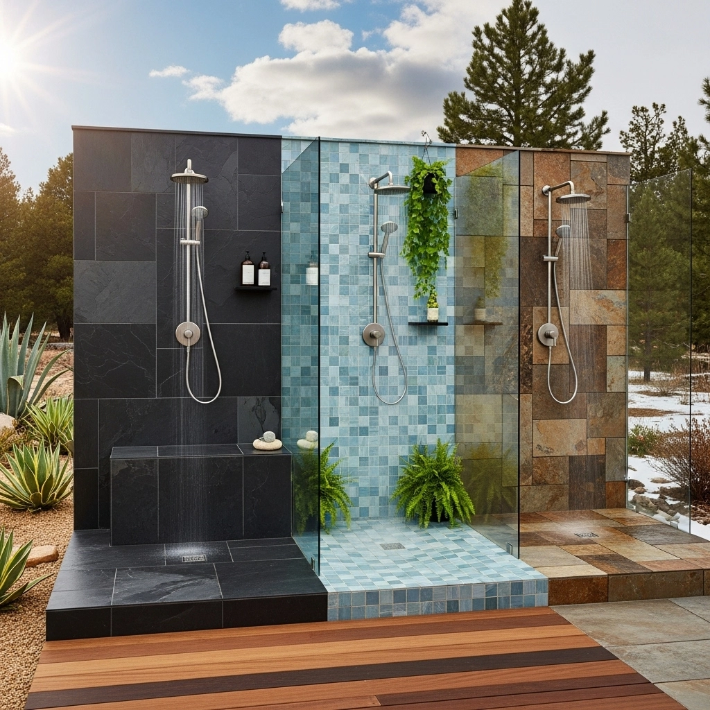 Outdoor Shower Tile for Different Climates