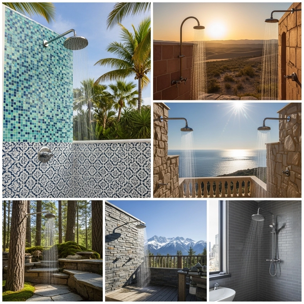 Outdoor Shower Tile for Different Climates