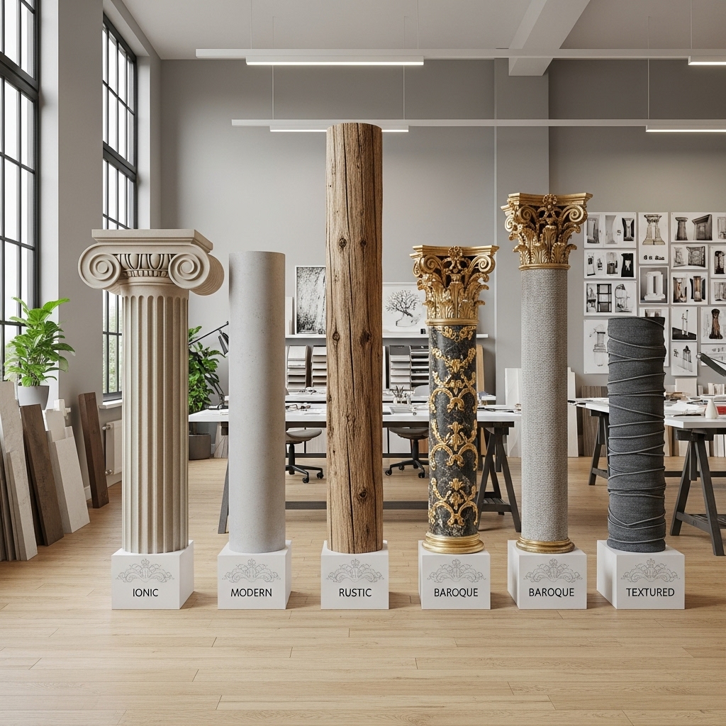 How to Decorate a Column in the Living Room