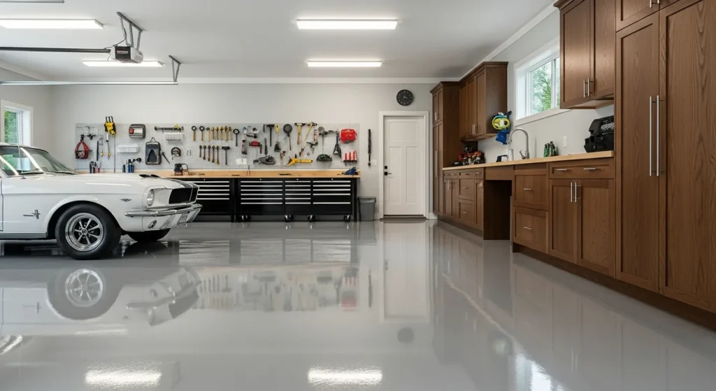 Epoxy Flooring in Garage Interior Design