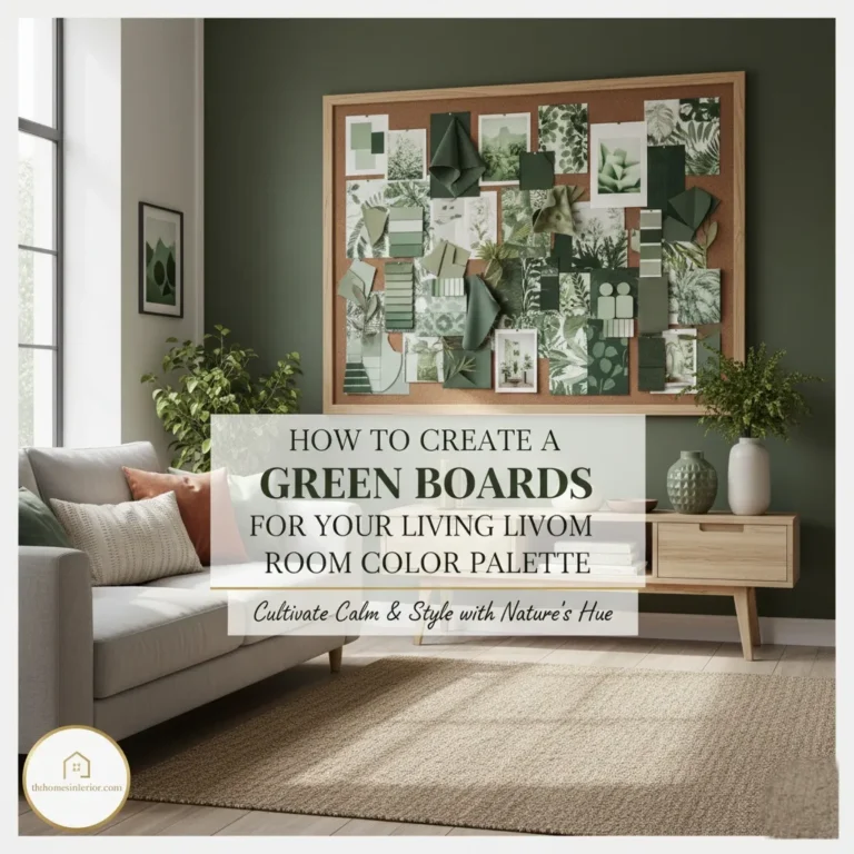 How to Create a Green Boards Inspo for Your Living Room Color Palette