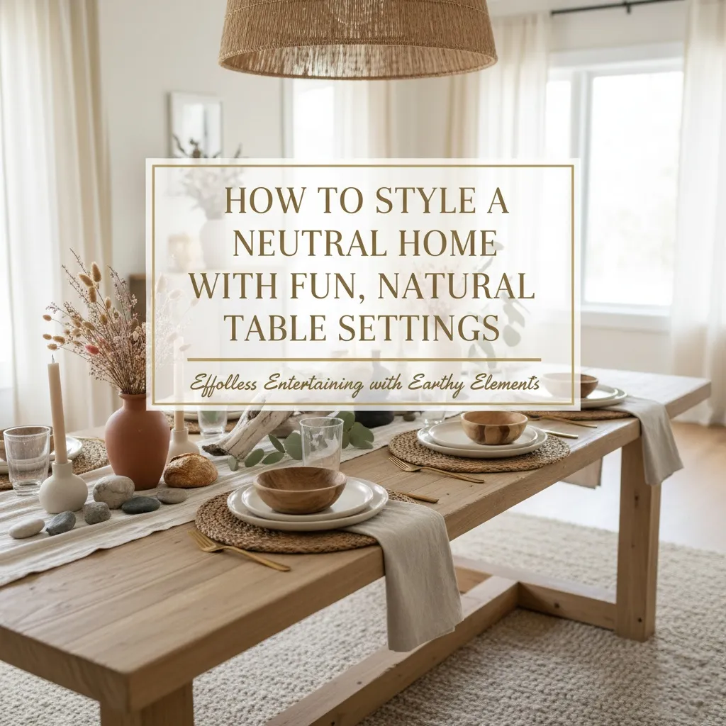 fun natural table settings