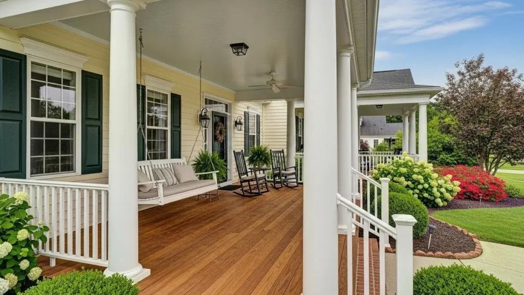 Updating Our 90’s Home With An Open Front Porch No Railing