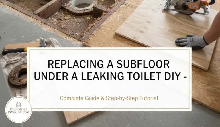 Replacing A Subfloor Under A Leaking Toilet DIY - Complete Guide