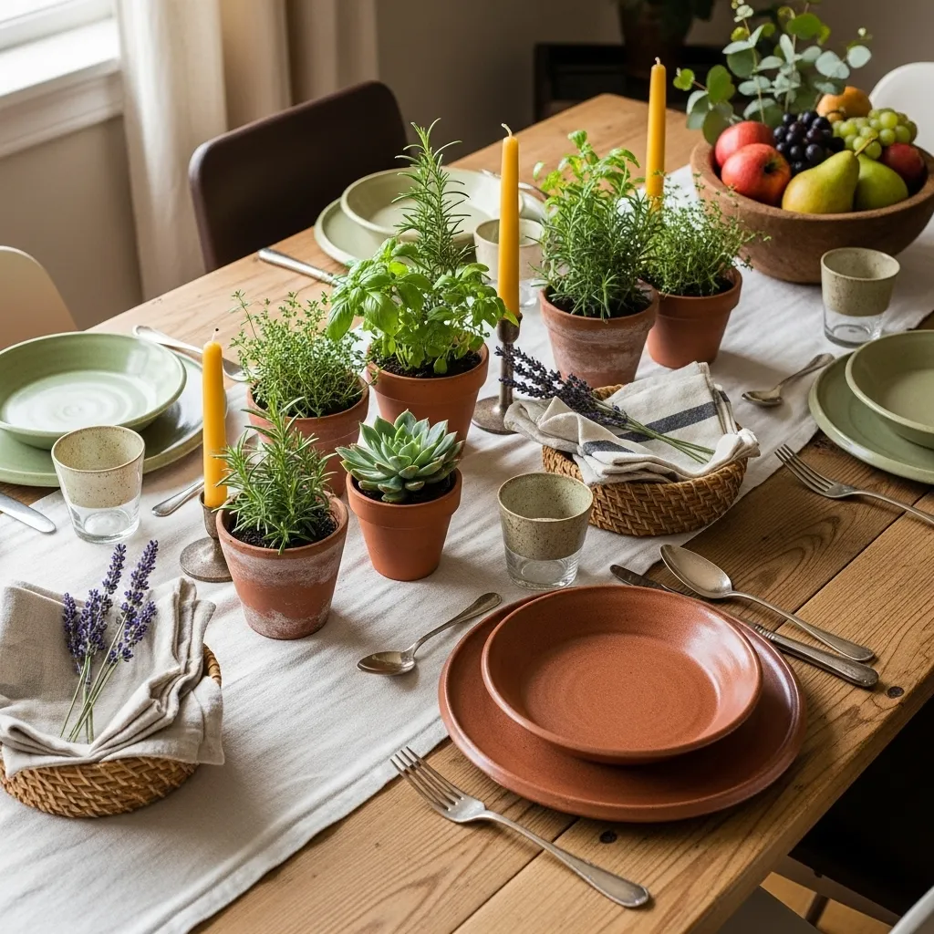 fun natural table settings