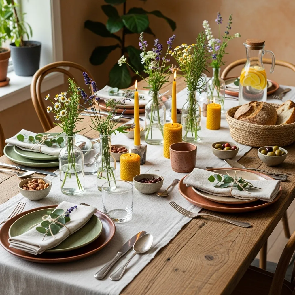 fun natural table settings