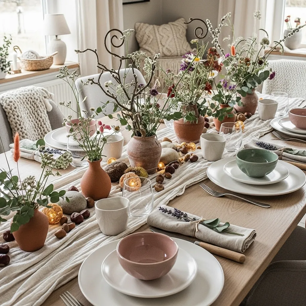fun natural table settings