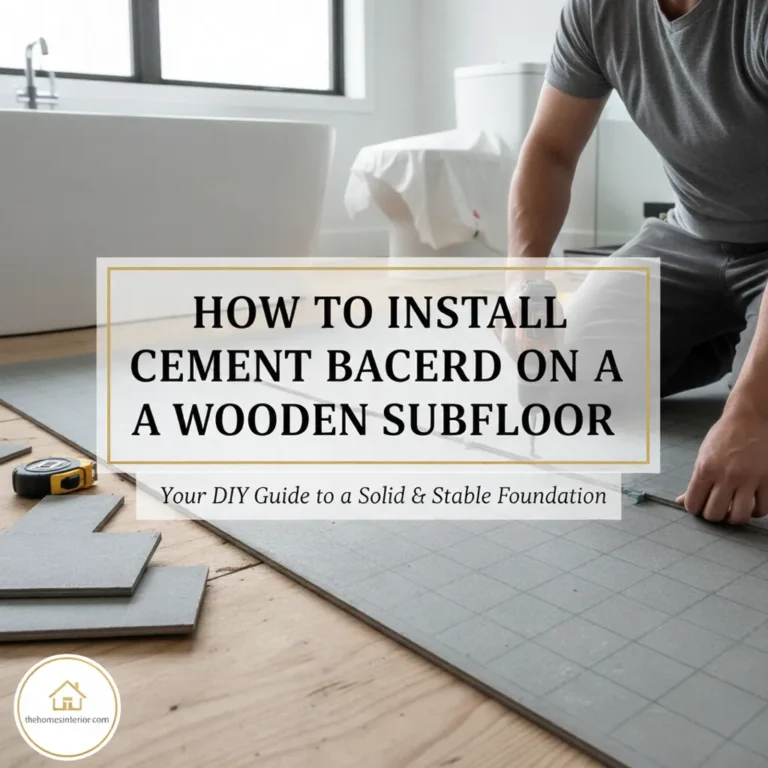 Installing Cement Backer Board on A Wooden Subfloor